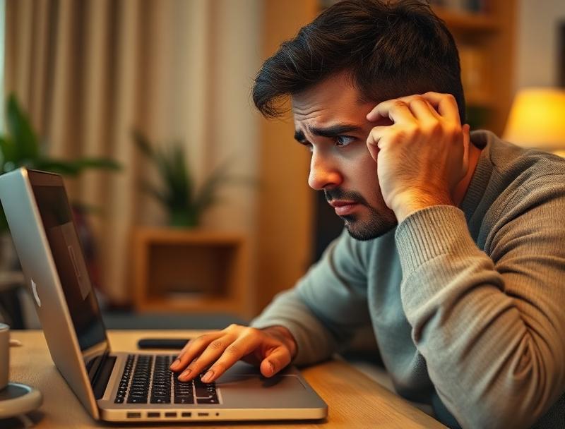 Person solving laptop video issue