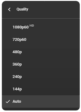 adjust video quality | Watch YouTube on Nintendo Switch