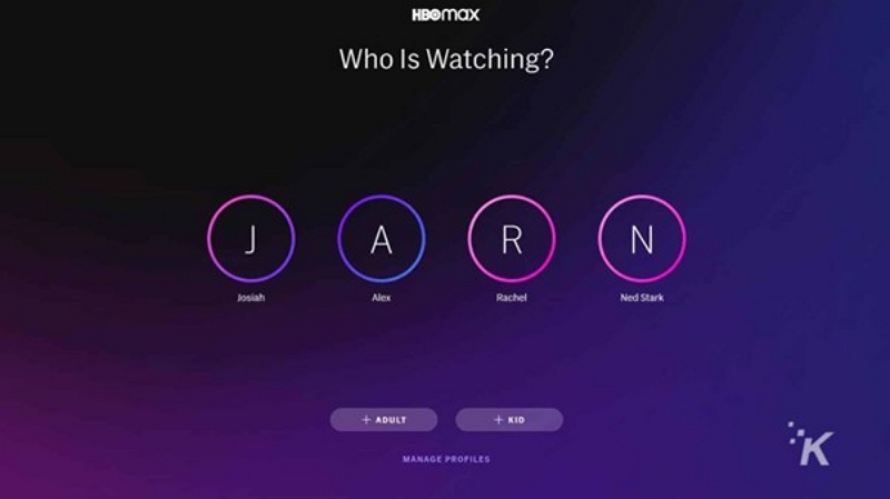 HBO Max profiles overview