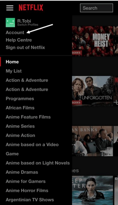 account page | what does tv-ma mean on netflix