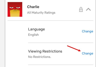 Click the arrow | what does tv-ma mean on netflix