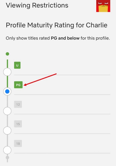 Set the maturity level | what does tv-ma mean on netflix