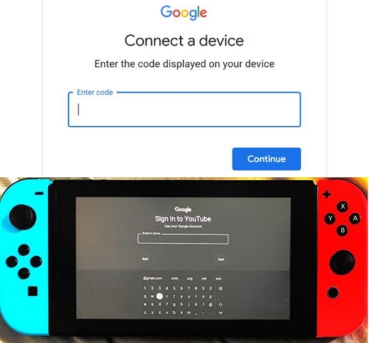 approve sign-in | Watch YouTube on Nintendo Switch