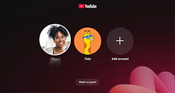 sign in with account | Watch YouTube on Nintendo Switch