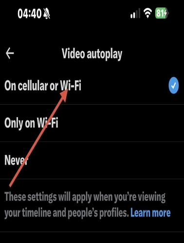 choose On cellular or Wi-Fi | Post YouTube Videos on X with Preview