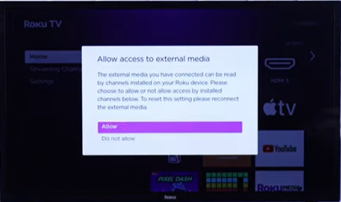 select Allow | Paramount Plus on Roku