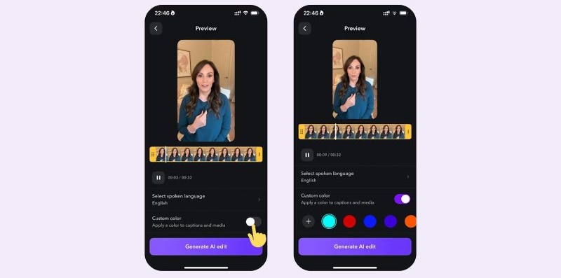 one-tap AI editing | UGC Video Makers for Creating YouTube Shorts