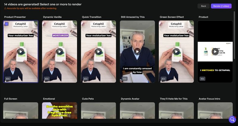 generate multiple versions | UGC Video Makers for Creating YouTube Shorts