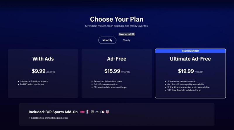 Change Plan | ad blockers on hbo max