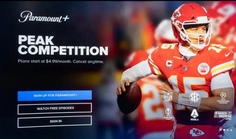 select Sign In | Paramount Plus on Roku