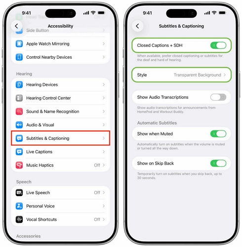 tap Style | Turn on Subtitles on Paramount Plus