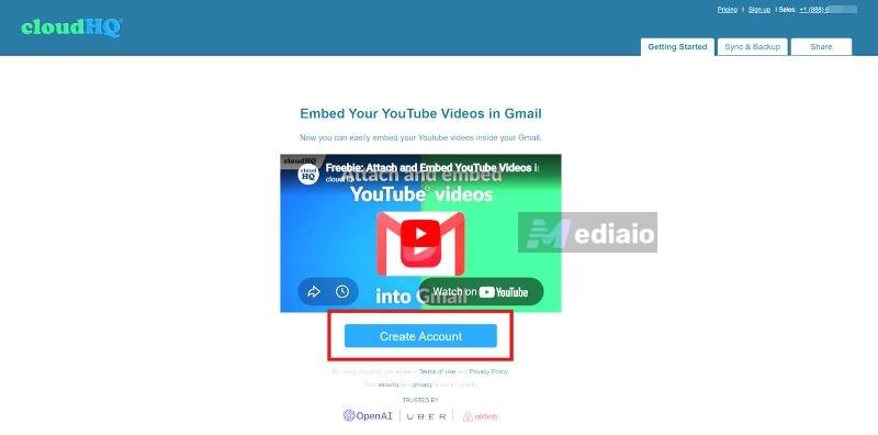 connect Google to cloudHQ | Embed a YouTube Video in an Email