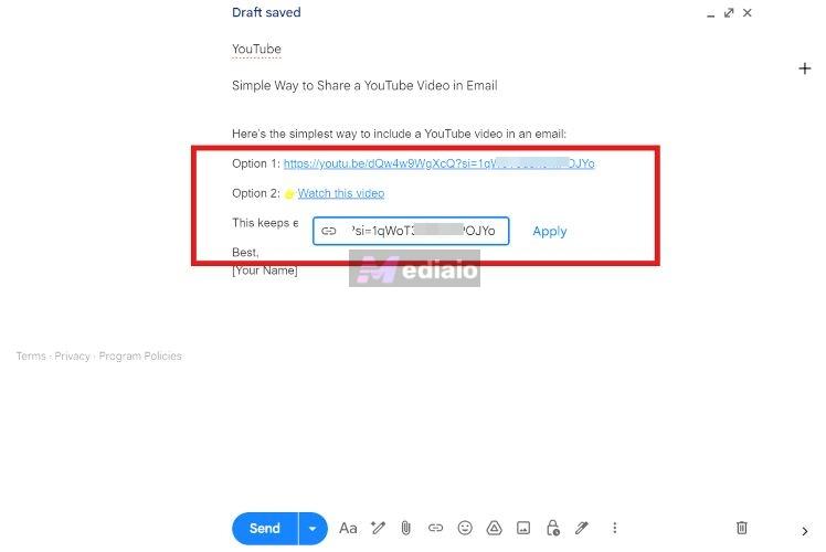 click Send | Embed a YouTube Video in an Email