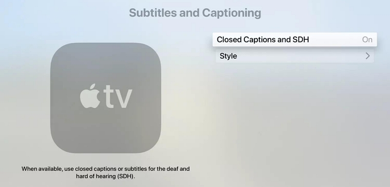 select Style | Turn on Subtitles on Paramount Plus