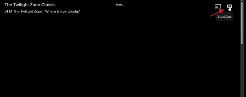 click CC | Turn on Subtitles on Paramount Plus