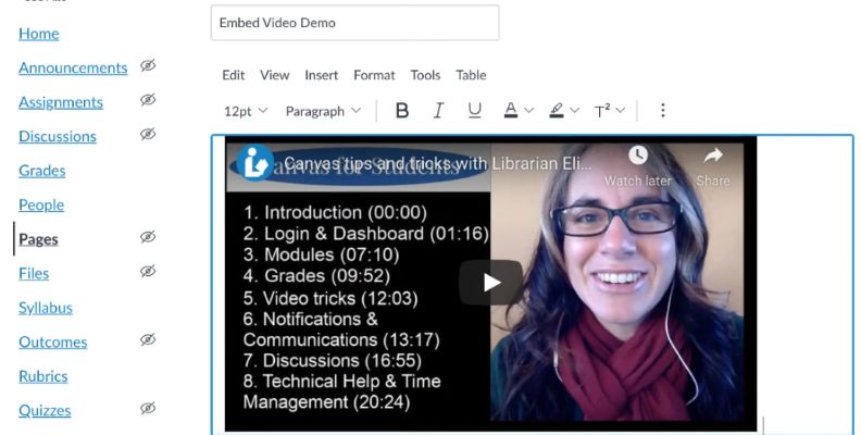 click Submit | Embed YouTube Videos in Canvas