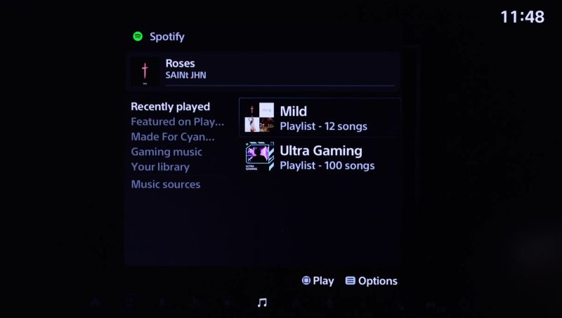 choose desired songs | Watch YouTube While Playing Games on PS5