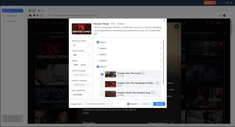 output settings | download netflix movies on hard drive