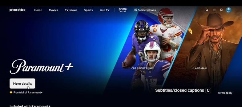 click More details | Watch Paramount Plus on PS4/PS5