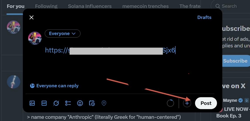 publish posts | Post YouTube Videos on X with Preview