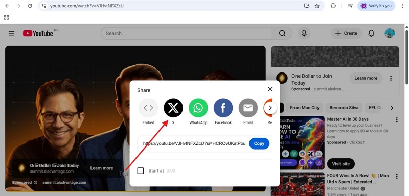 choose X | Post YouTube Videos on X with Preview