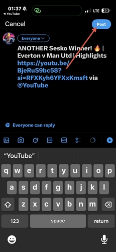 click Post | Post YouTube Videos on X with Preview