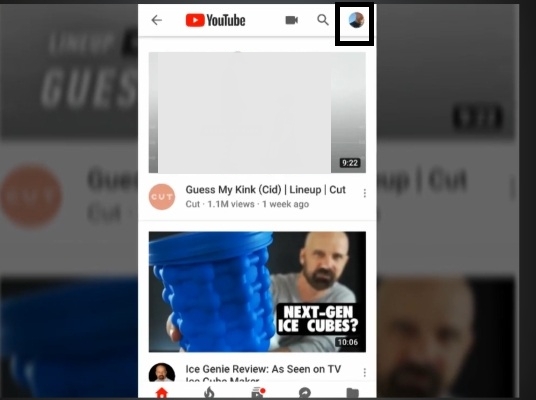 tap profile picture | Make a Private YouTube Video