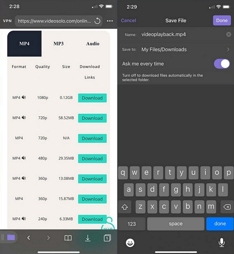 Save File | Save YouTube Videos to Your iPhone Camera Roll
