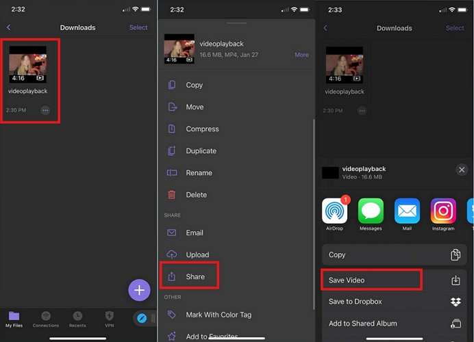 tap Save Video | Save YouTube Videos to Your iPhone Camera Roll