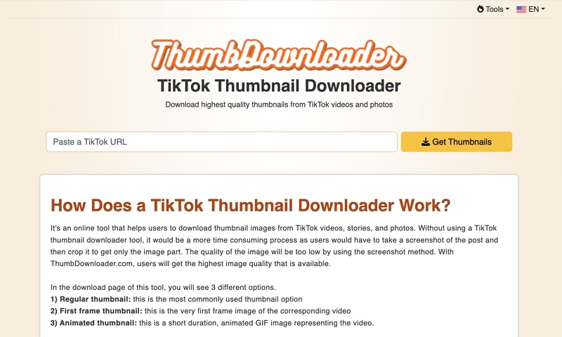 thumbdownloader | TikTok Thumbnail Downloaders