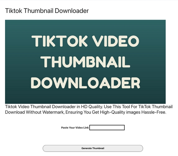 coderobo | TikTok Thumbnail Downloaders