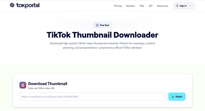 tokportal | TikTok Thumbnail Downloaders