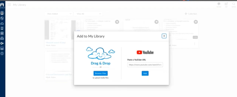 click Add in Canvas Studio | Embed YouTube Videos in Canvas