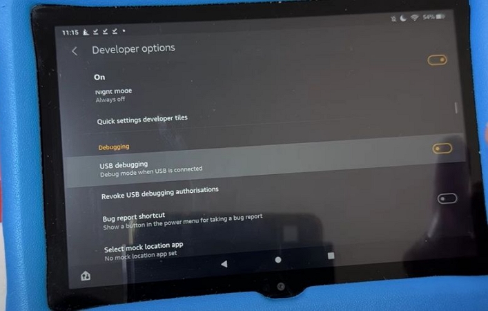 tap Allow USB debugging | Watch YouTube on Fire Tablet
