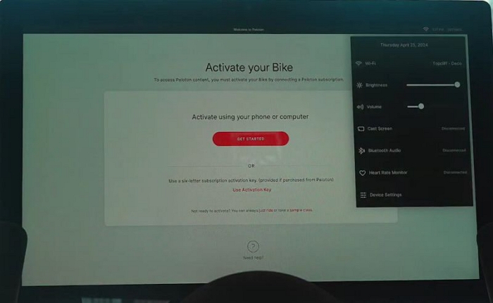 click Device Settings | Watch YouTube on Peloton