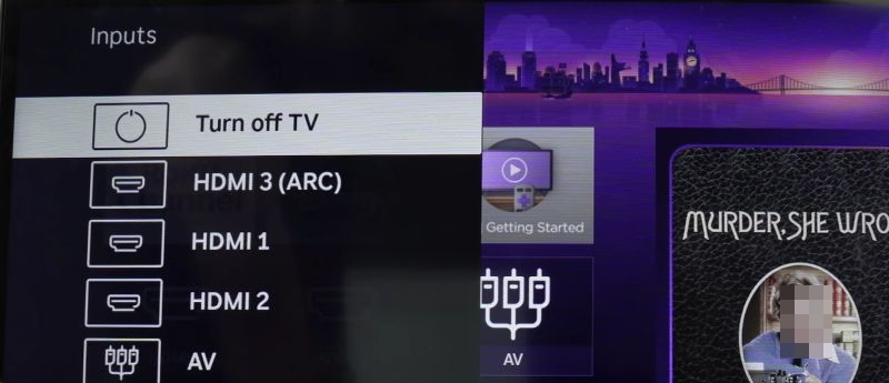 choose desired input | Watch YouTube on Roku TV