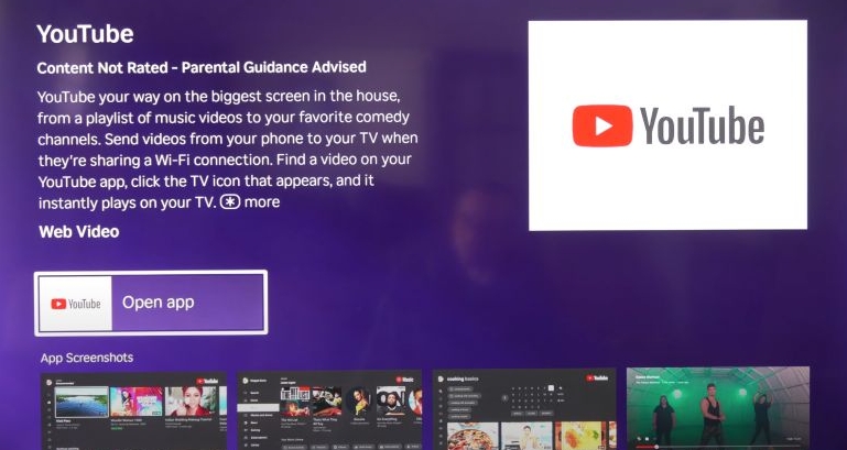 select Add app | Watch YouTube on Roku TV