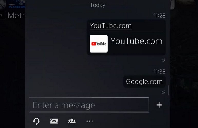 send a message | Watch YouTube While Playing Games on PS5