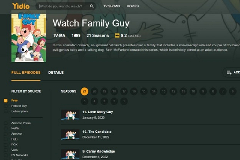 Yidio | sflix alternatives