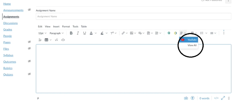 click YouTube | Embed YouTube Videos in Canvas