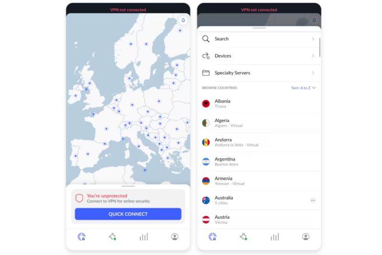 select specific city | YouTube Videos Won't Play for More than One Minute with NordVPN