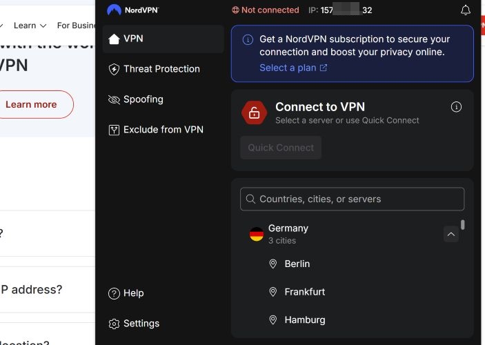 switch countries | YouTube Videos Won't Play for More than One Minute with NordVPN