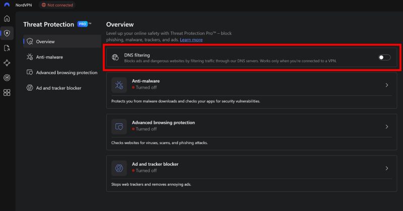 turn off Threat Protection | YouTube Videos Won't Play for More than One Minute with NordVPN